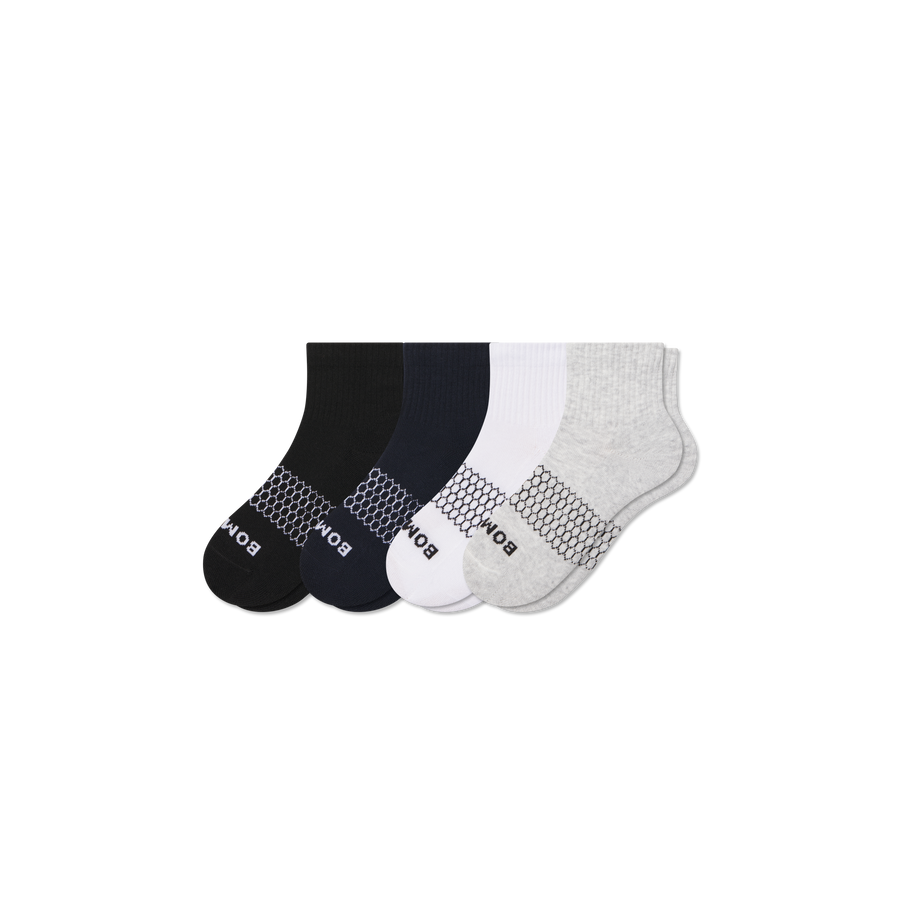Youth Solids Quarter Sock 4-Pack - Cozy Trail Cushion