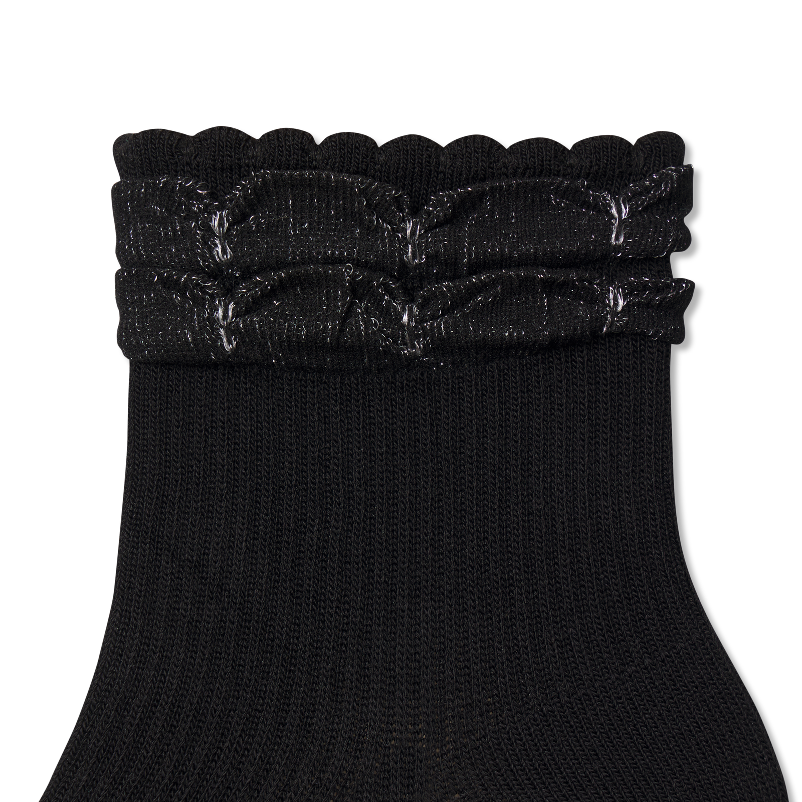 Wicked Ruffle Quarter Socks - black Detail [10046]