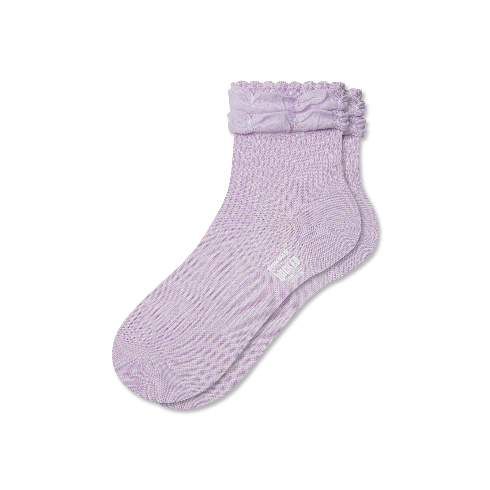 Wicked Ruffle Quarter Socks - pastel lavender L [10046]
