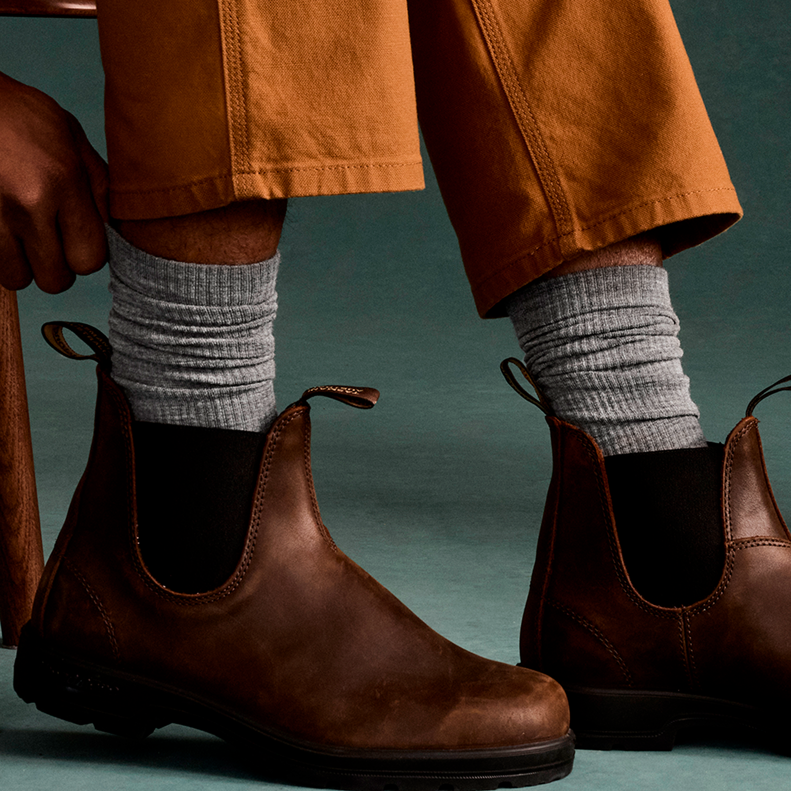 Merino Modern Rib Calf Socks - grey shadow [LIFESTYLE] [10115]