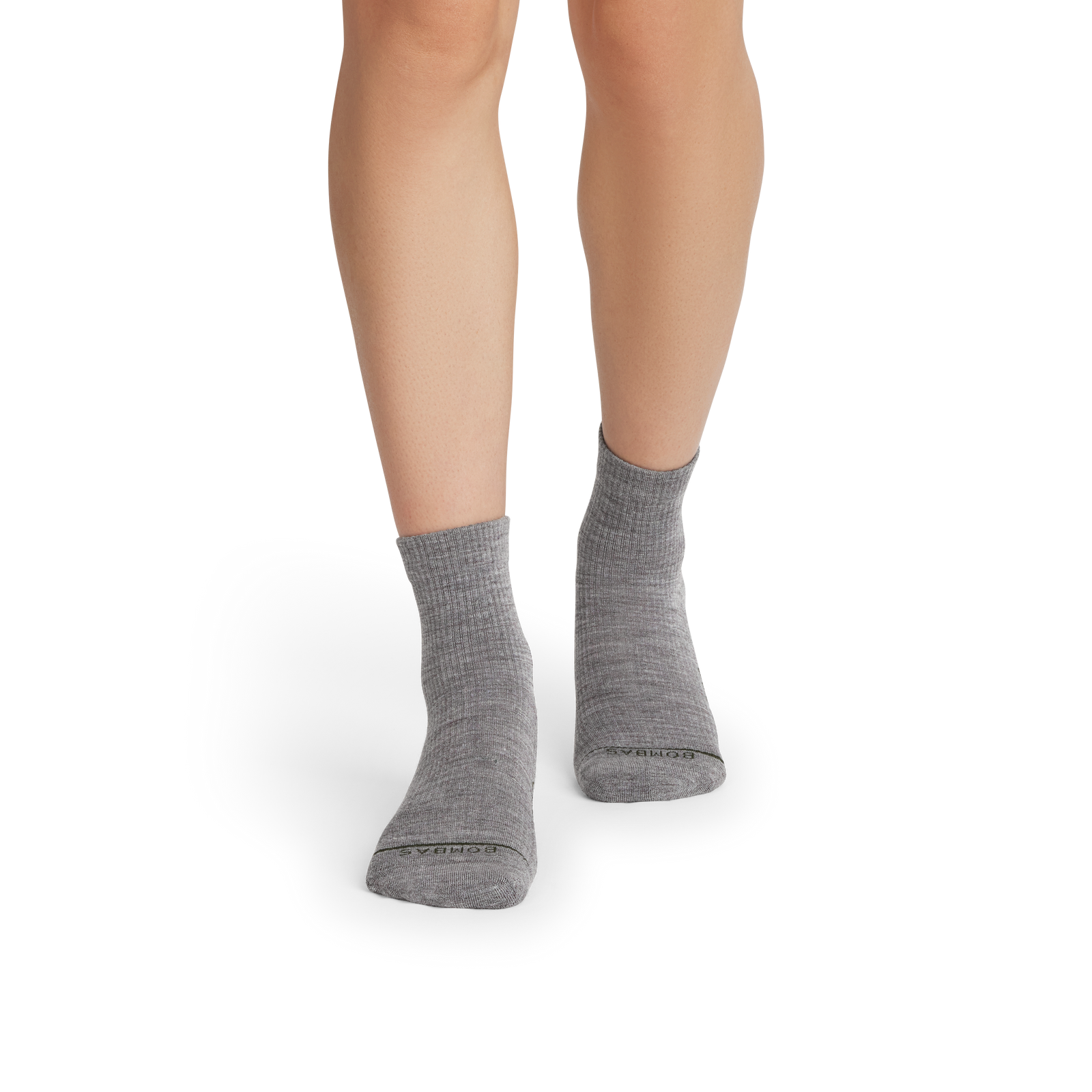 Merino Modern Rib Quarter Socks - grey shadow WO1 [10117]