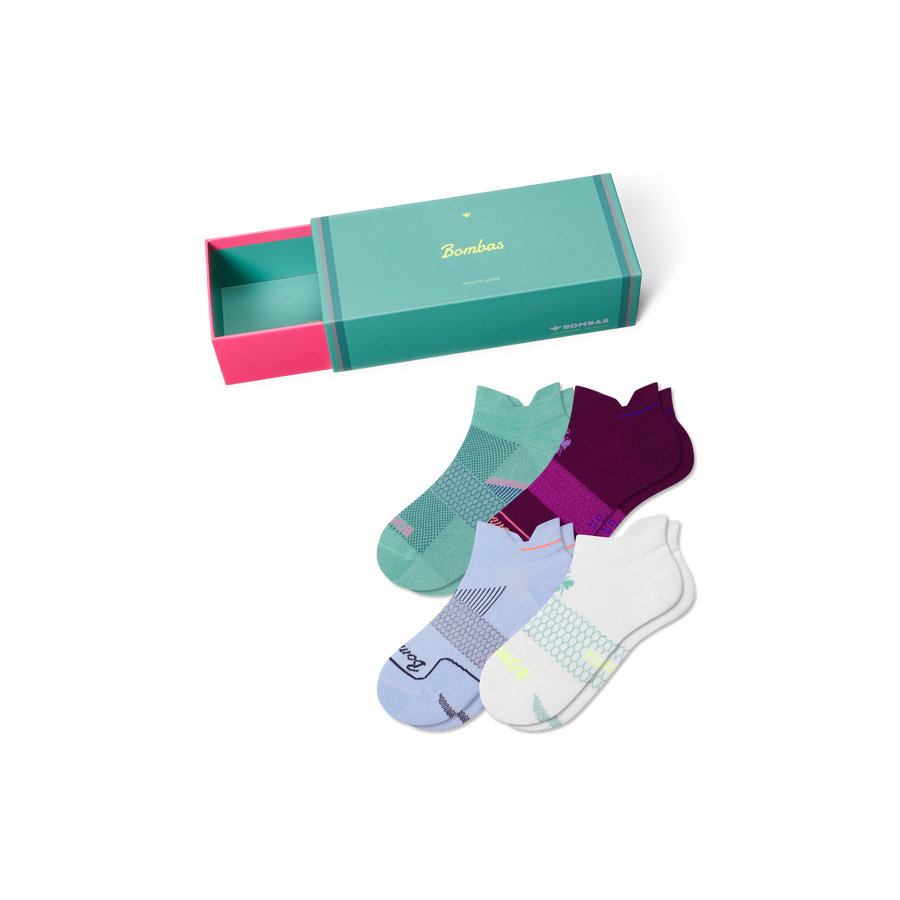 Women’s Sport Variety Sock 4-Pack Gift Box - Travel Carry