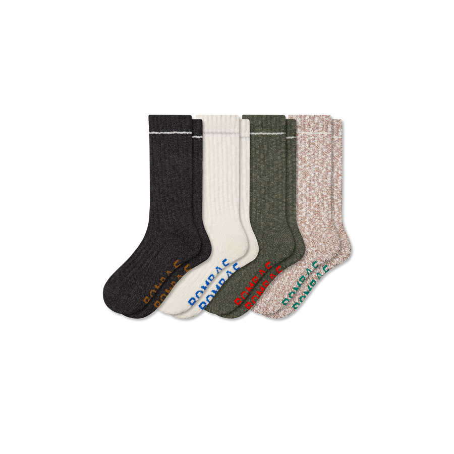 Men's Chunky Ragg Calf Sock 4-Pack - Outdoor Lounge Comfort