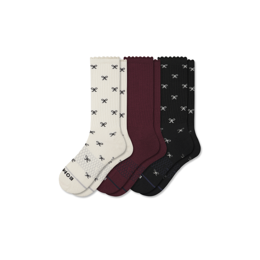Women's Merino Wool Blend Calf Sock 3-Pack - Weekend Trail Move