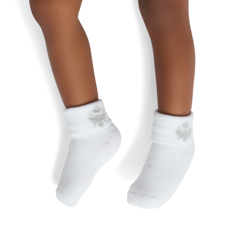 Baby Gripper Socks (6-12 Months) - white BO1 [10371]