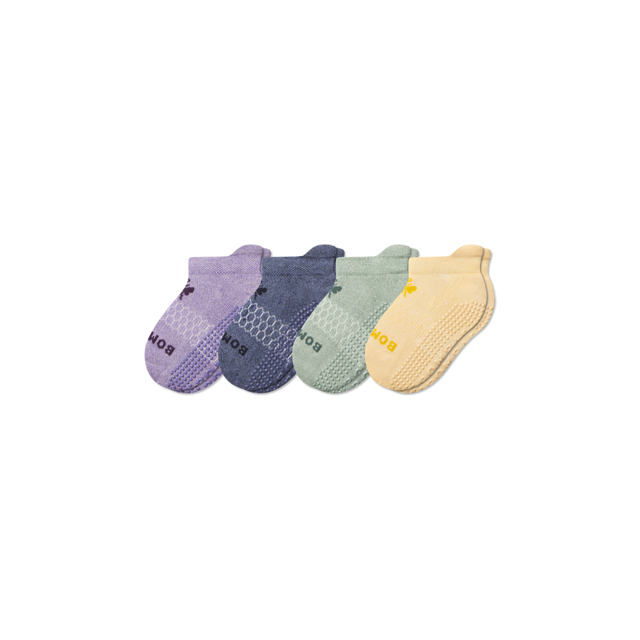 Junior Marl Gripper Ankle Sock 4-Pack - Soft Ankle Rotation