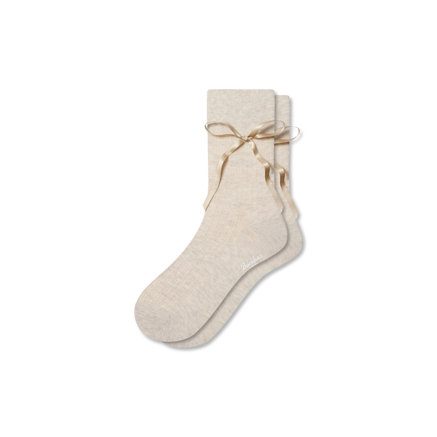 Women’s Pointelle Bow Half Calf Socks - Smooth Recovery Rotation