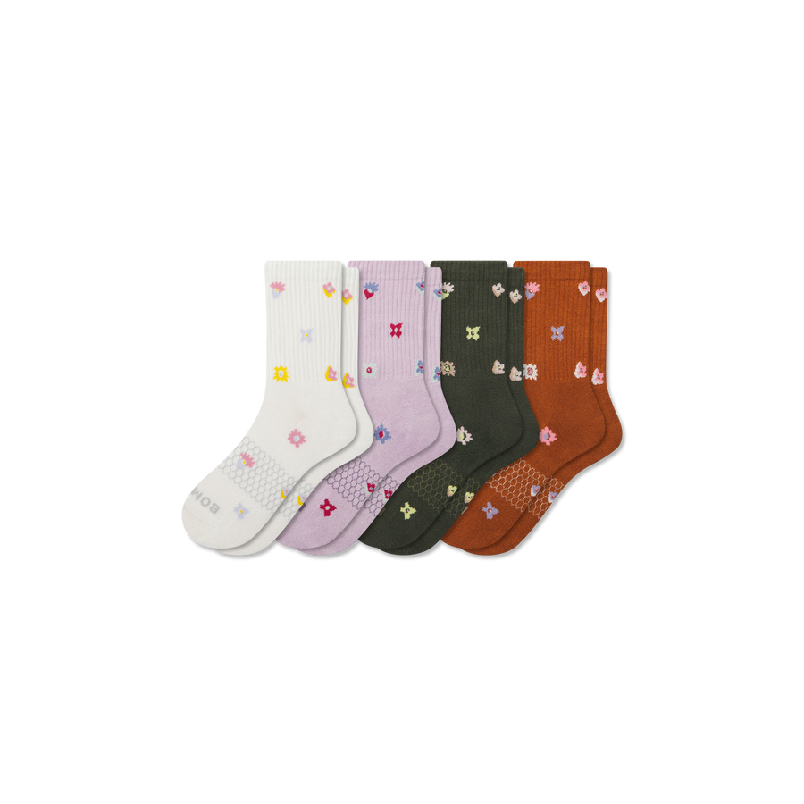 Women’s Garden Party Half Calf Sock 4-Pack - Daily Studio Wear