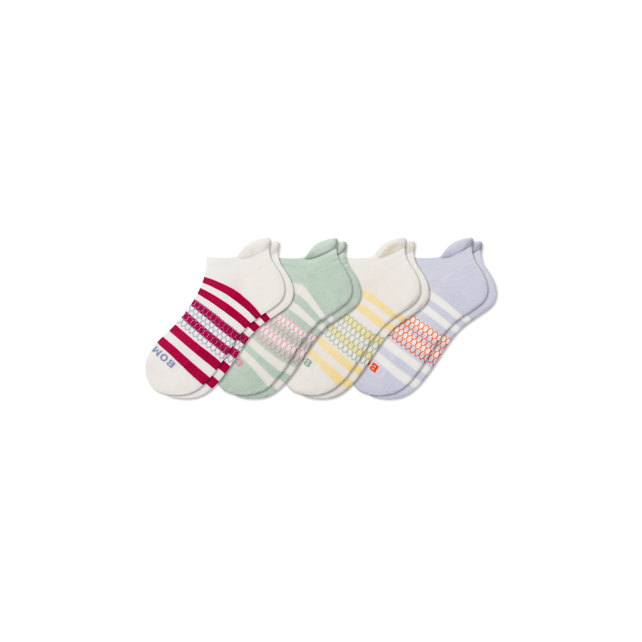 Youth Stripes Ankle Sock 4-Pack - Outdoor Fit