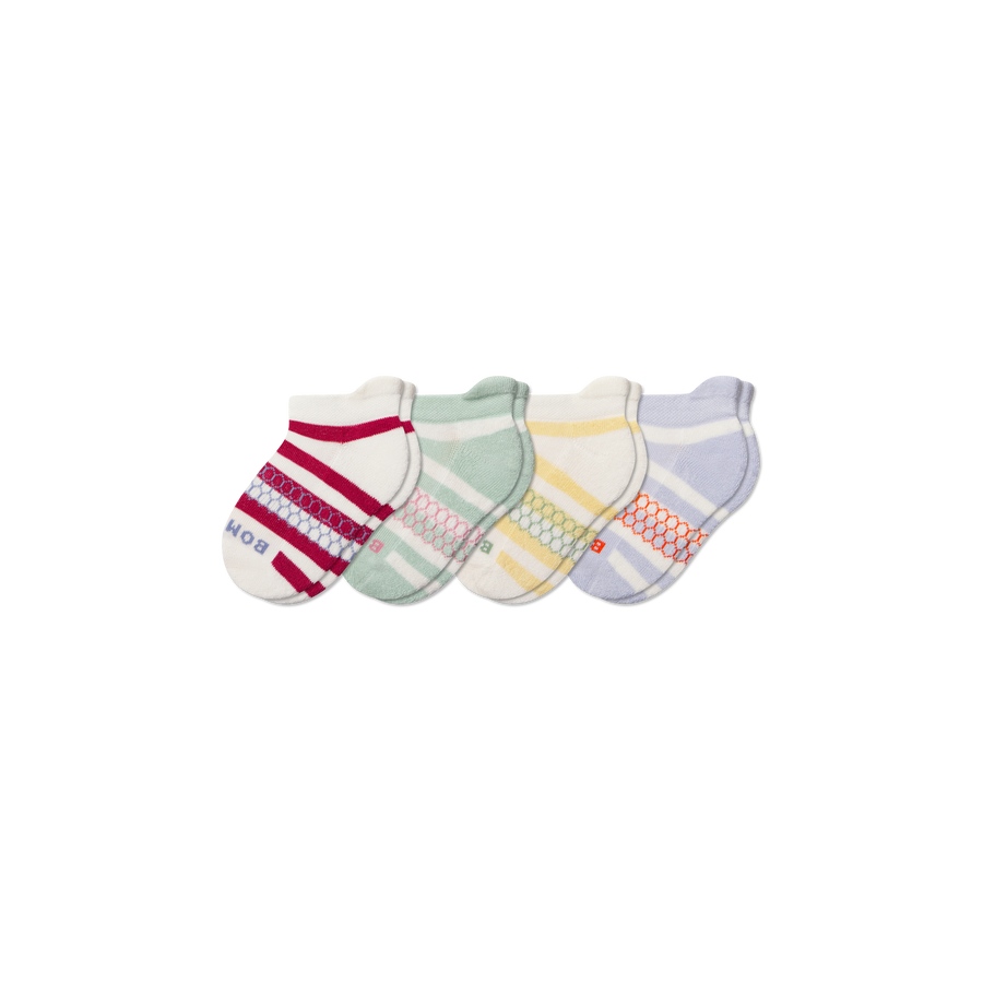Junior Stripes Ankle Sock 4-Pack - Light Studio Fit