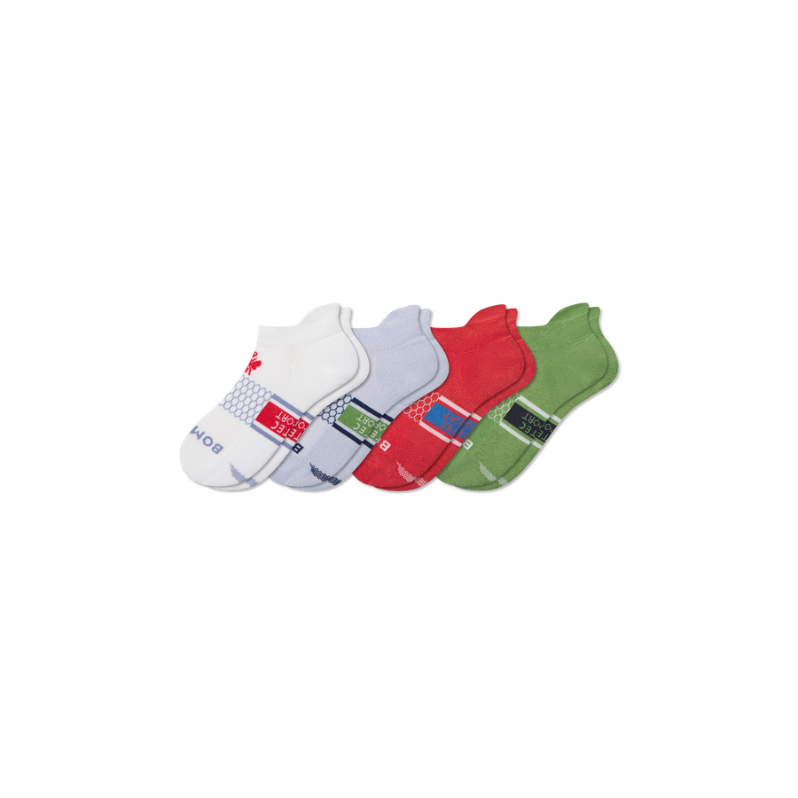 Youth All Sport Ankle Sock 4-Pack - Soft Office Comfort