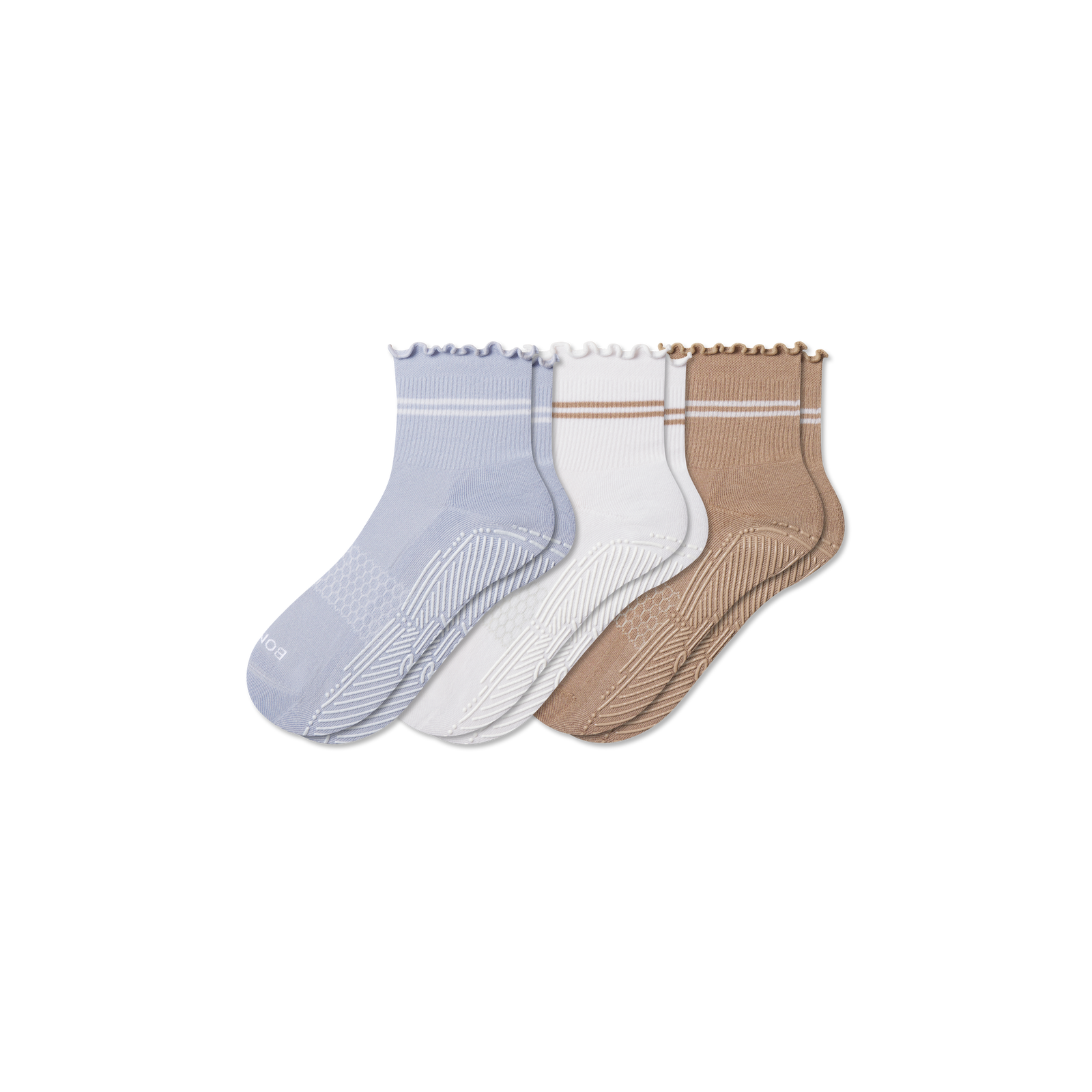 Studio Gripper Quarter Socks - white maple mix L [10582]