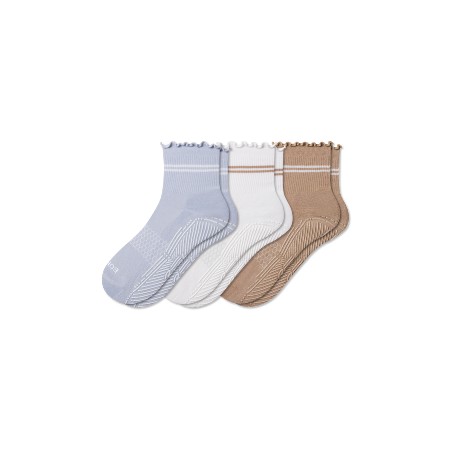 Women's Studio Gripper Quarter Sock 3-Pack - Home Step