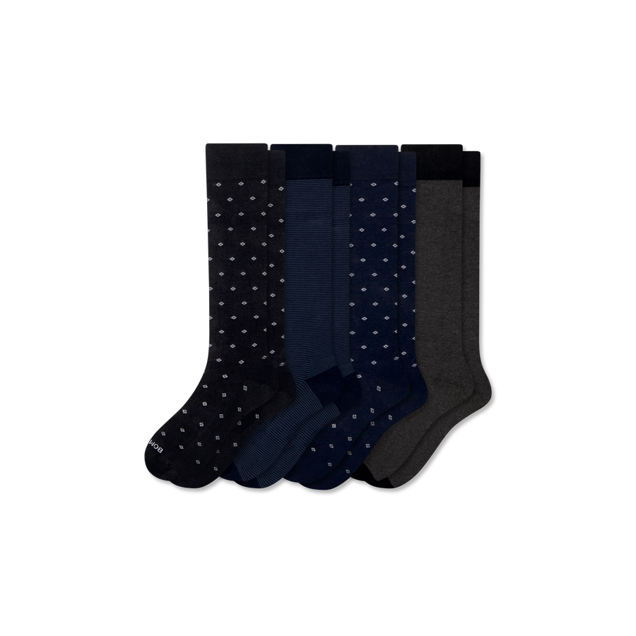 Men's Dress Over the Calf Sock 4-Pack - Run Low Cut Move
