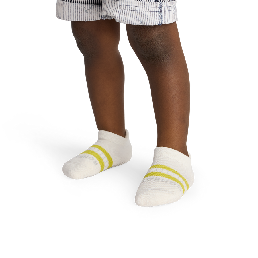Toddler Solids Gripper Ankle Sock 4-Pack - Breathable Pair