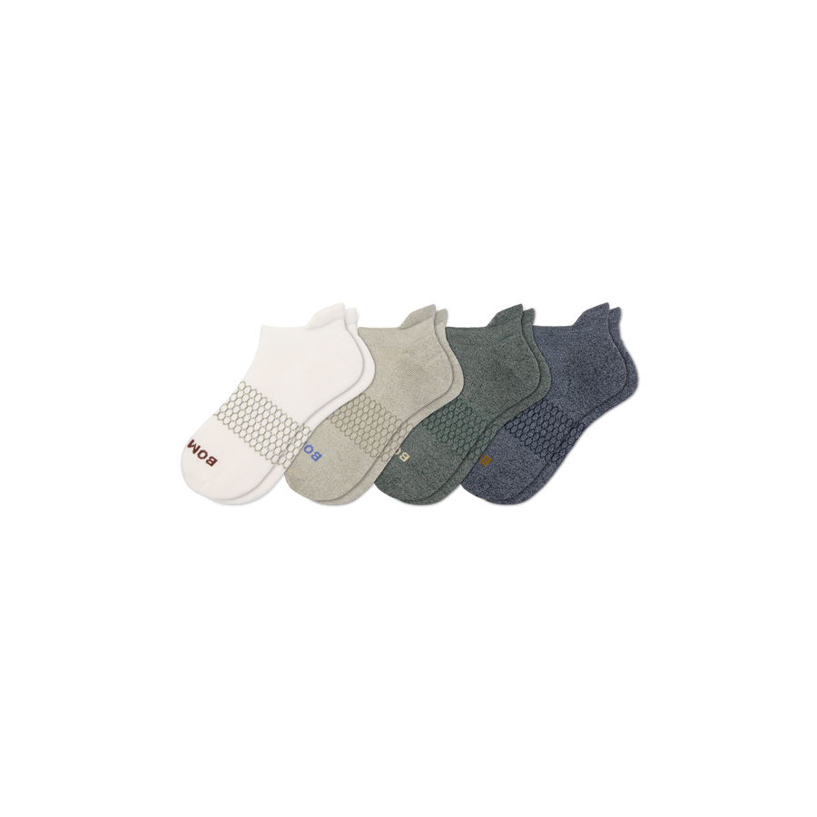 Men's Solids Ankle Sock 4-Pack - Easy No Show Pair