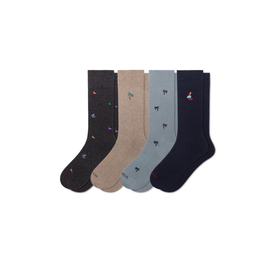 Men's Dress Calf Sock 4-Pack - Light Weekend Pair