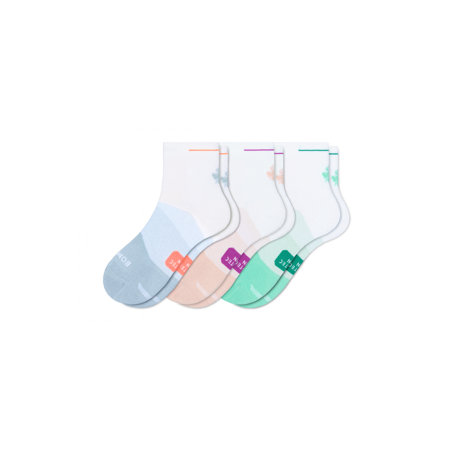 Women's Run Quarter Sock 3-Pack - Breathable Weekend Step