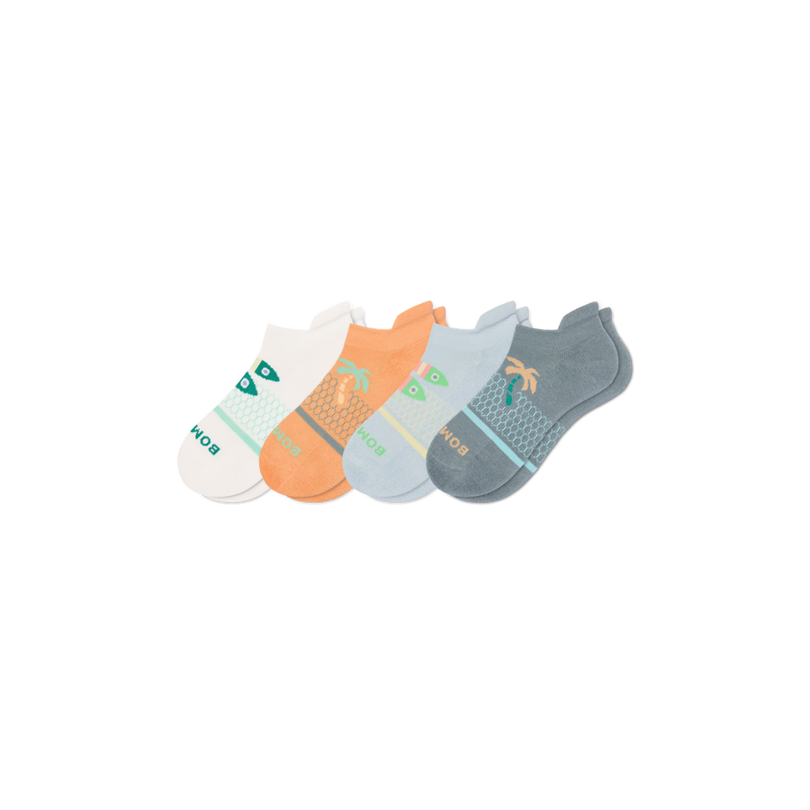 Youth Seaside Ankle Sock 4-Pack - Weekend Recovery Cushion