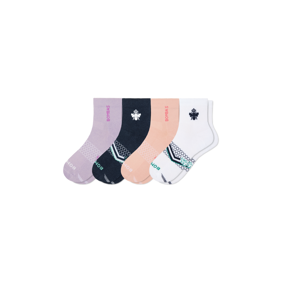 Women's All Sport Quarter Sock 4-Pack - Easy Travel Cushion