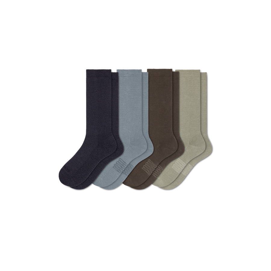 Men's Modern Rib Calf Sock 4-Pack - Light Office Step