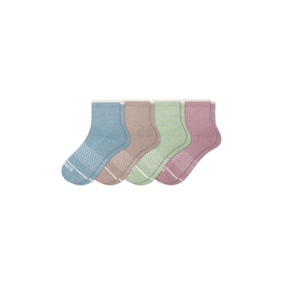 Women's Merino Wool Blend Quarter Sock 4-Pack - Light Shift Move
