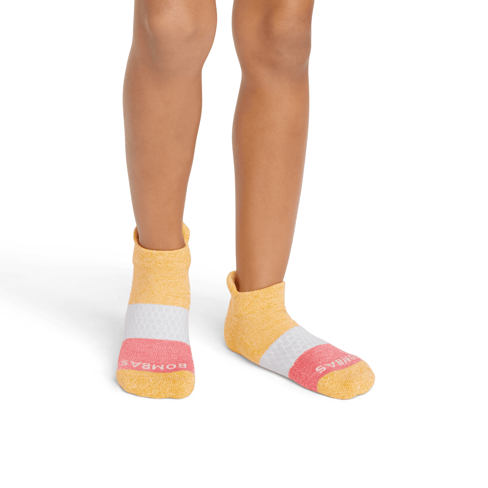 Youth Tri-Block Ankle Socks mangoburst-softwhite--2-transparent