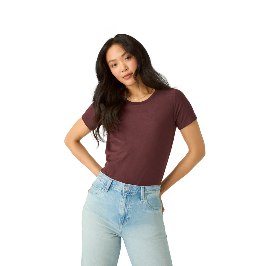 Women's Air Slub Crew Neck T-Shirt - Daily Everyday Fit