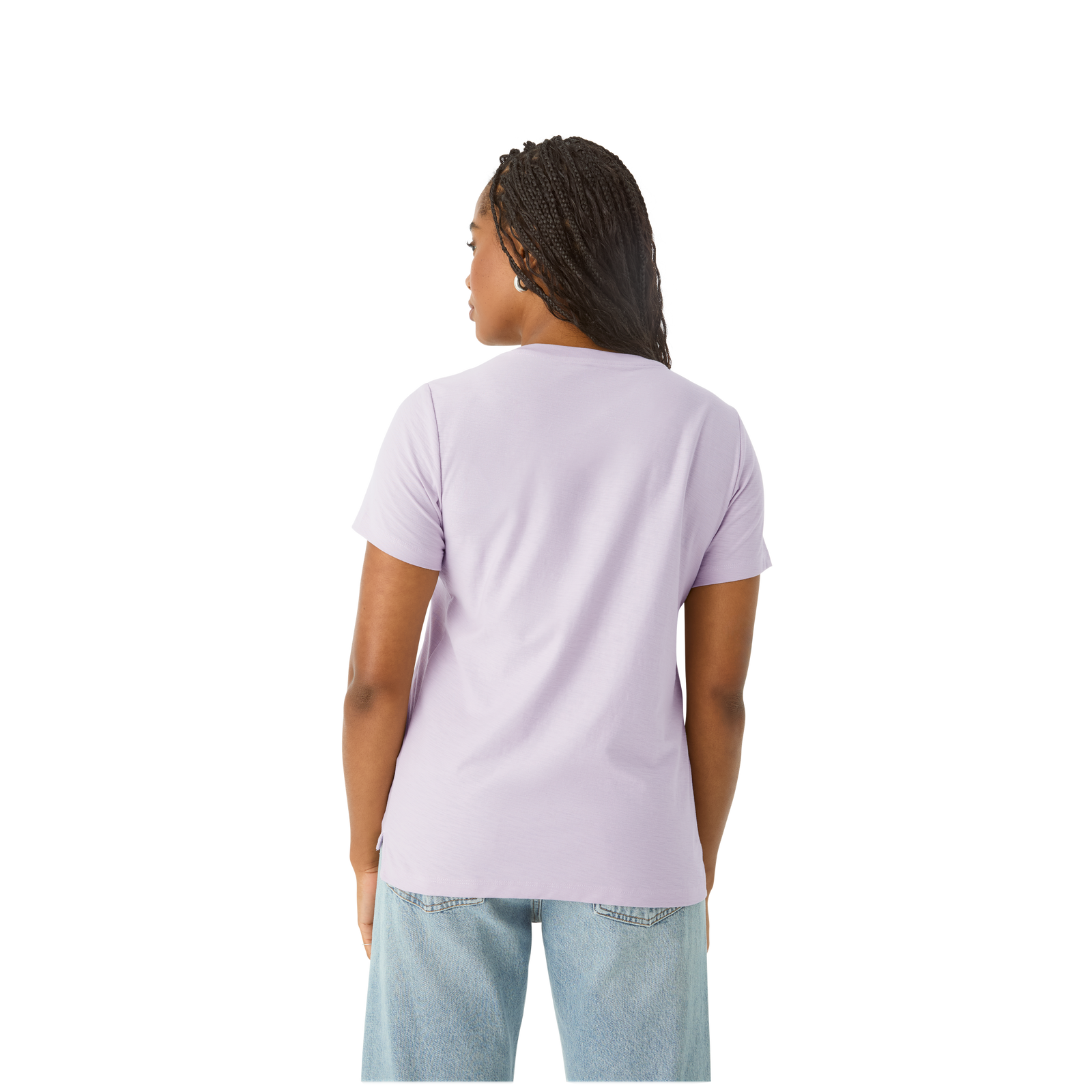 Air Slub V-Neck T-Shirt - Purple Smoke WO3 [5584]