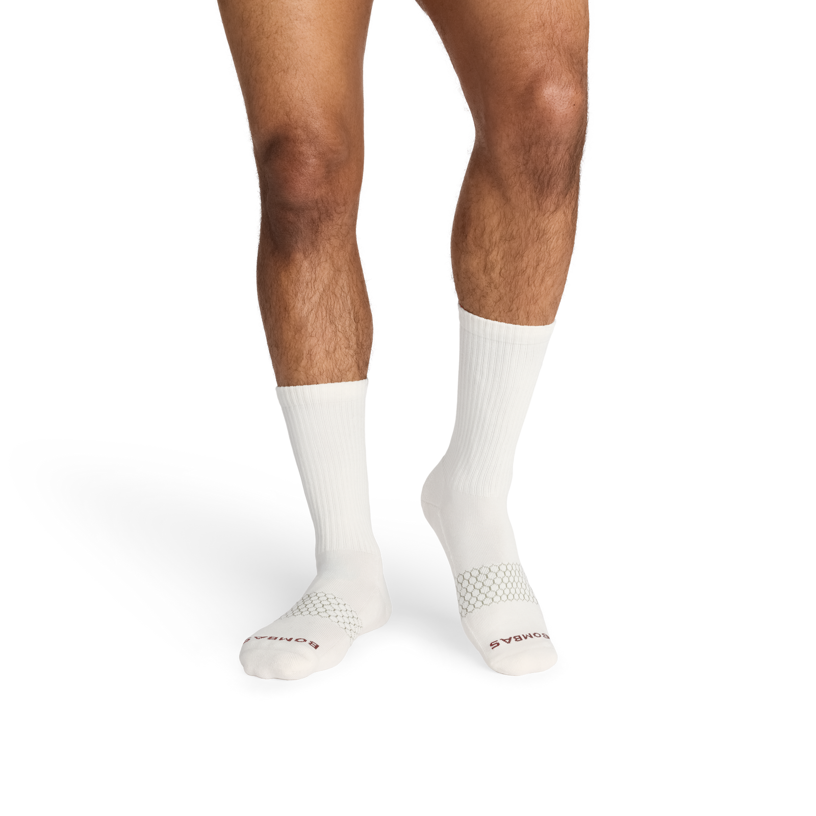 Calf Socks - soft white plum brown MO1 [6570]