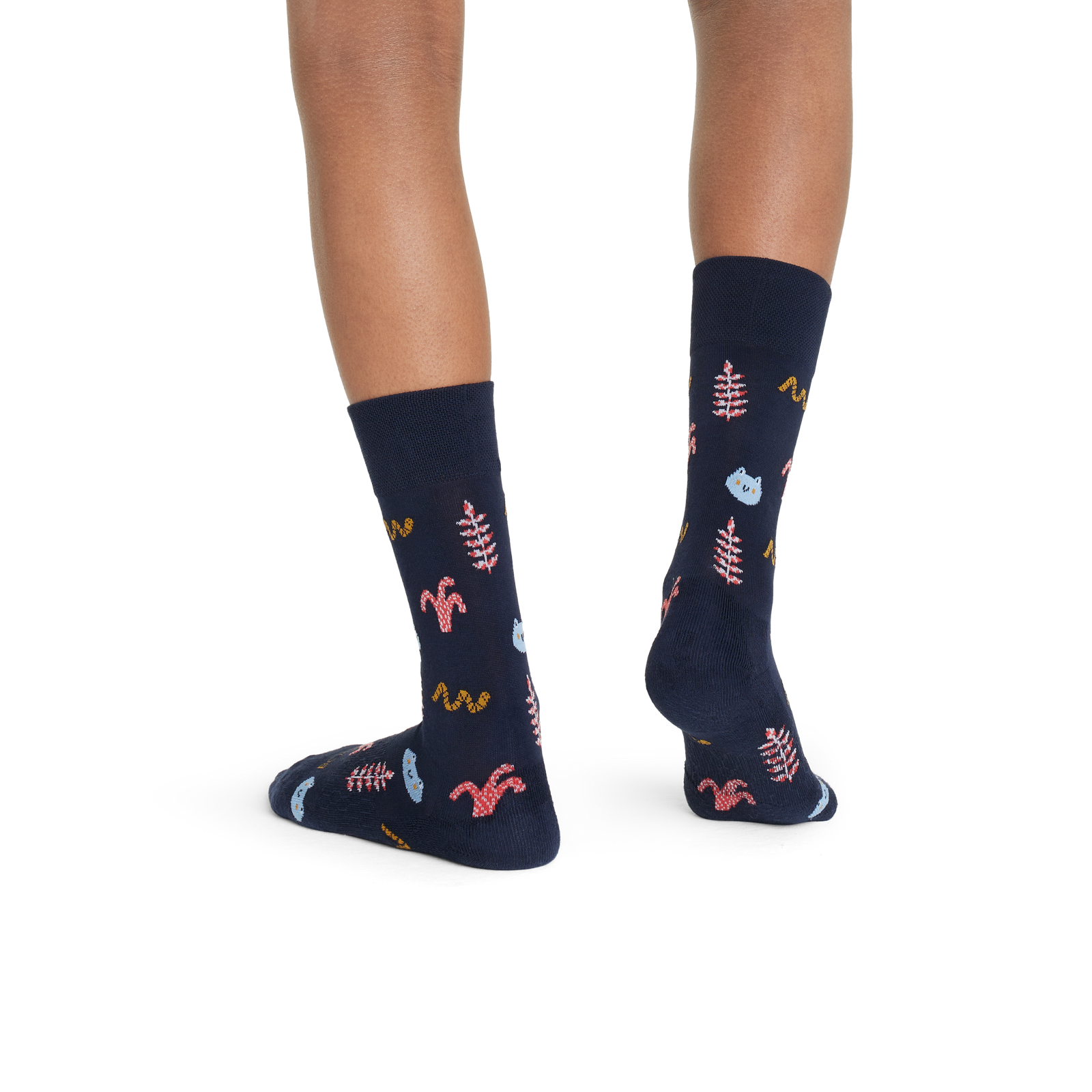 Dress Calf Sock Frog Worm Midnight Navy YO2