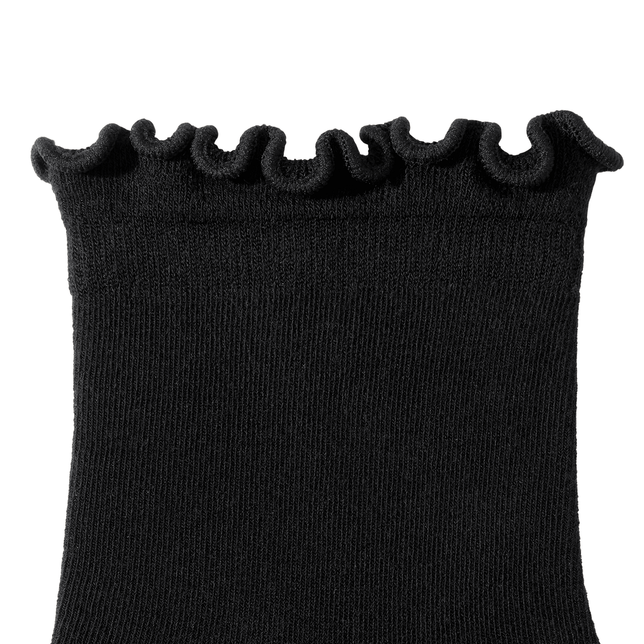 Women’s Lightweight Frill Quarter Socks Black Detail