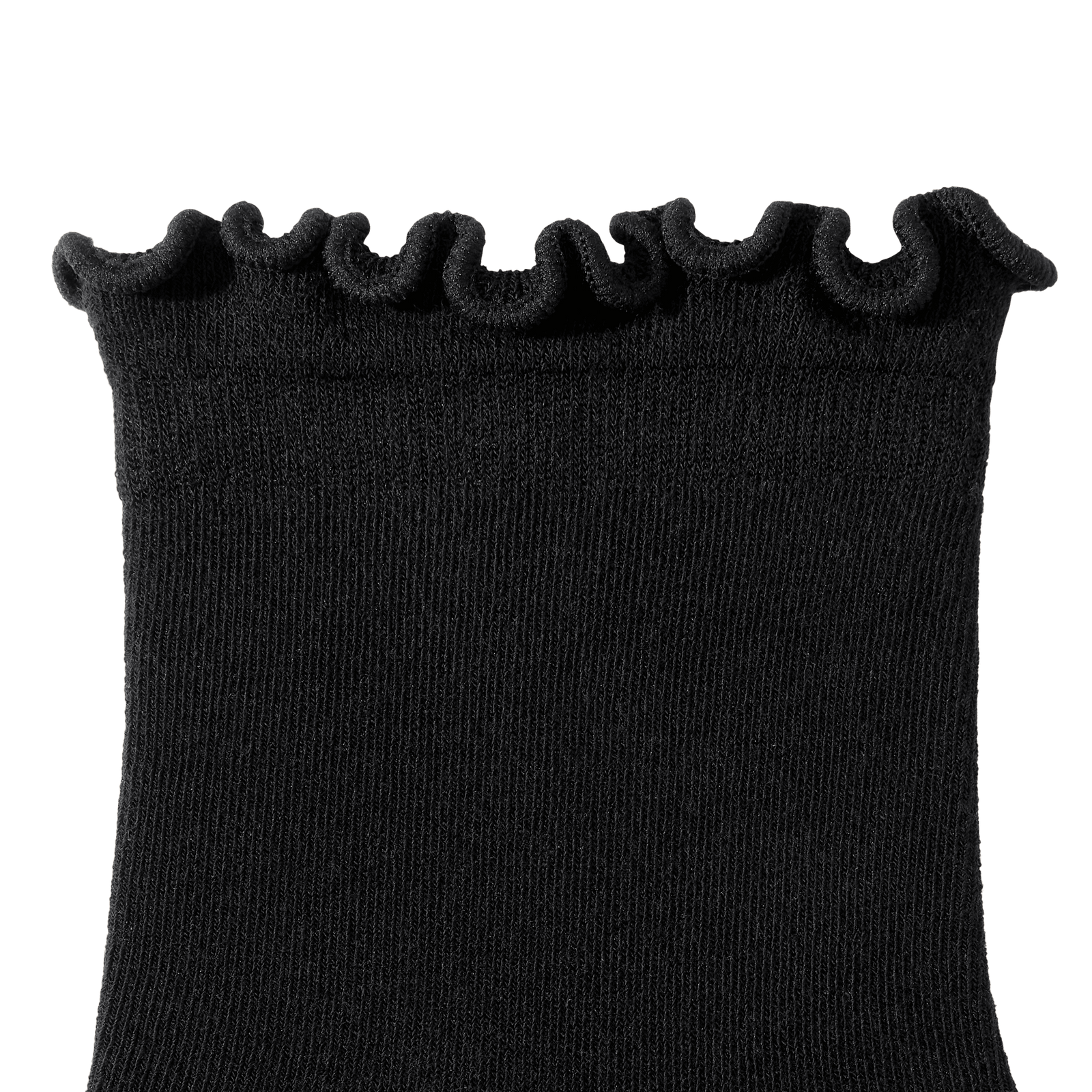 Women’s Lightweight Frill Quarter Socks Black Detail