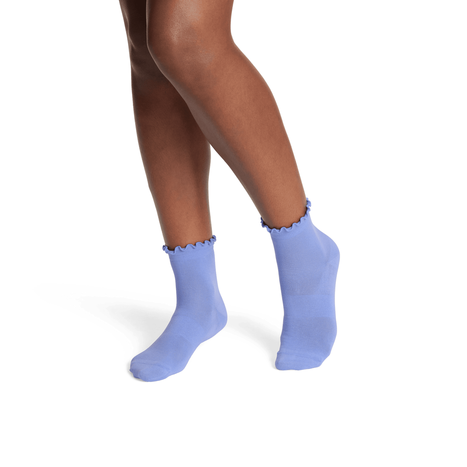 Lightweight Frill Quarter Socks Blue Iris WO1