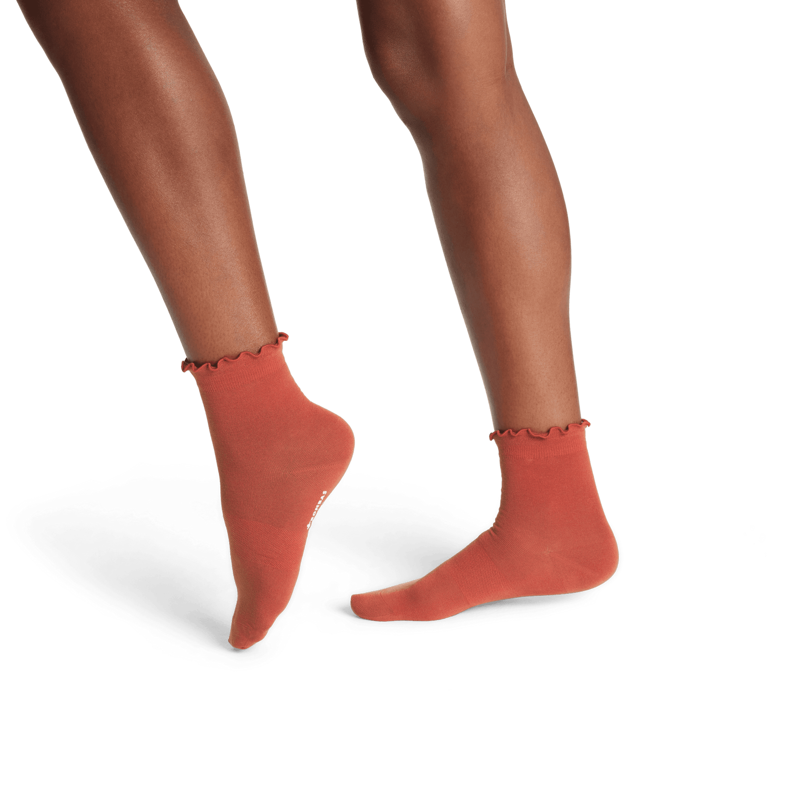 Lightweight Frill Quarter Socks Burnt Umber WO2