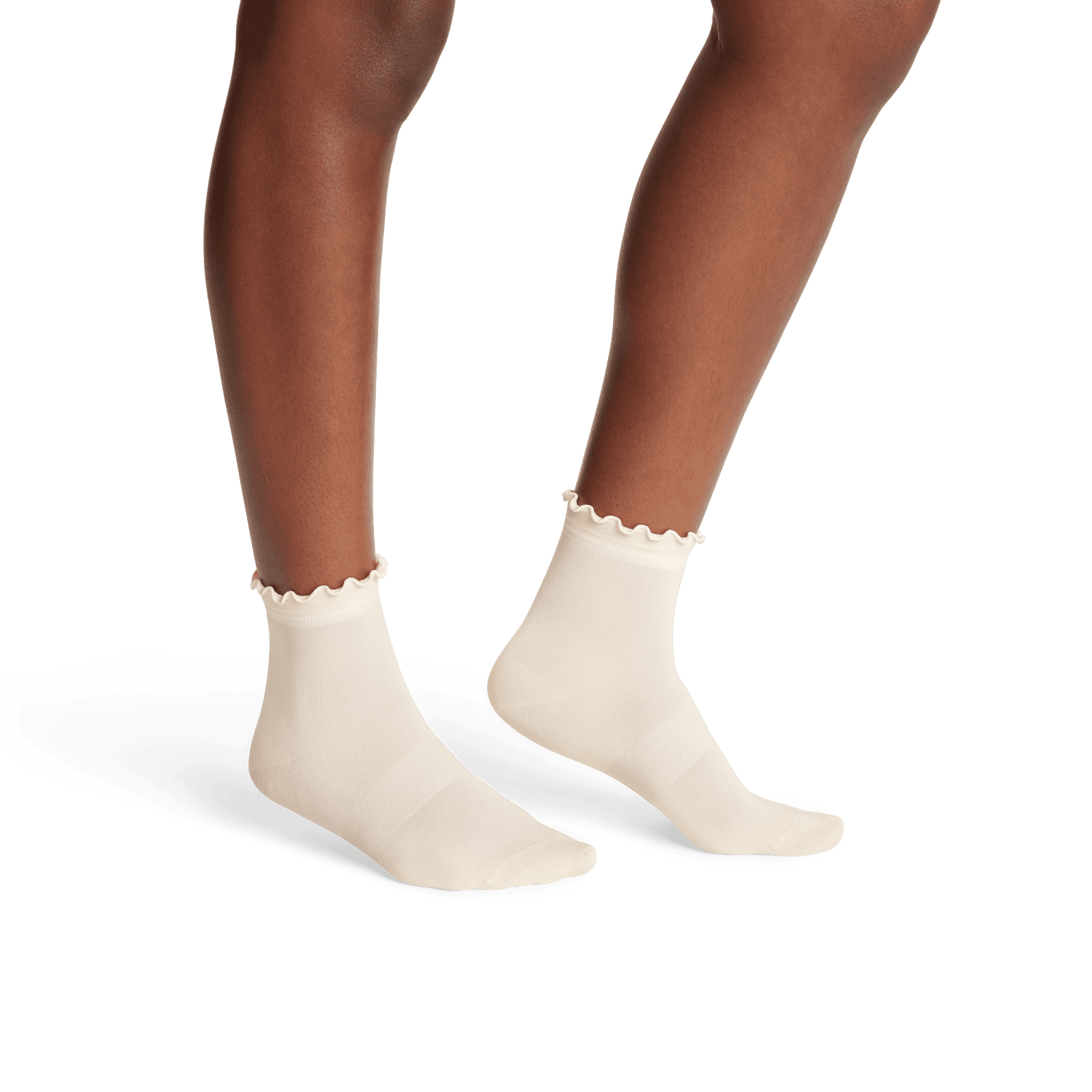 Lightweight Frill Quarter Socks Husk WO2