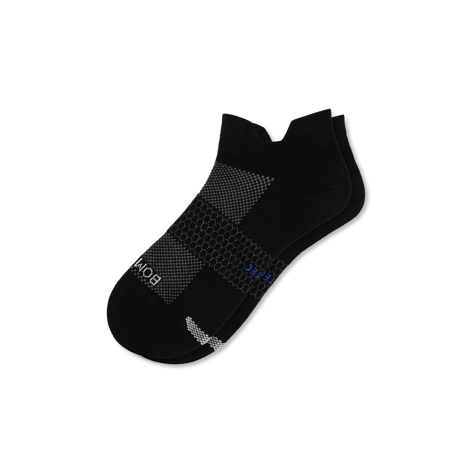 Lightweight Athletic Ankle Socks - Black - L [7752]
