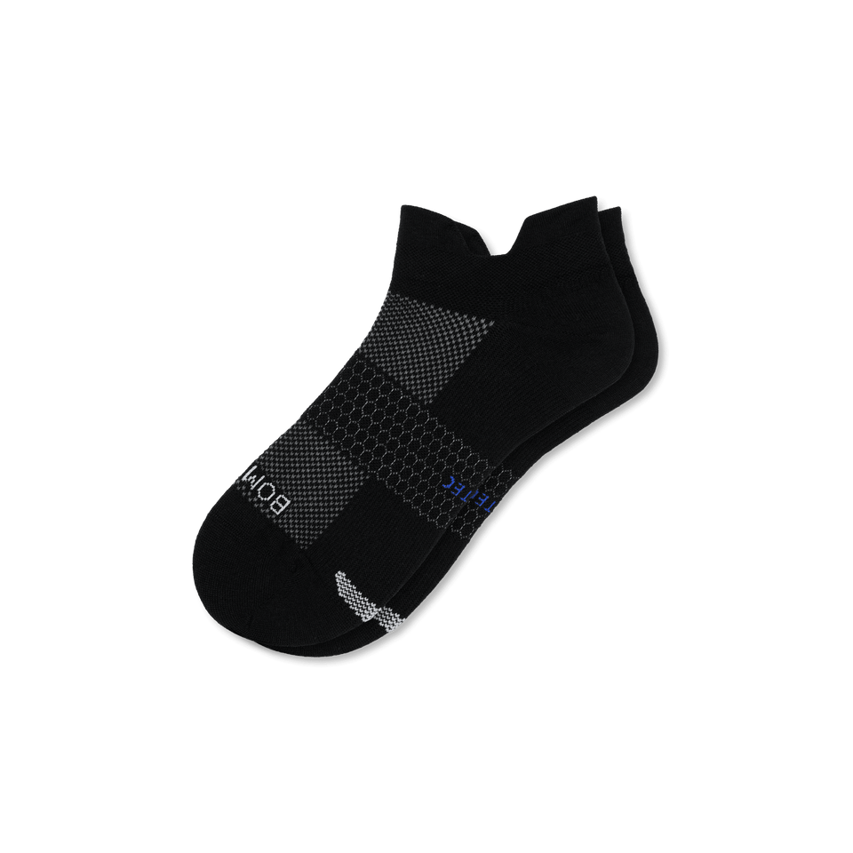 Lightweight Athletic Ankle Socks - Black - L [7752]
