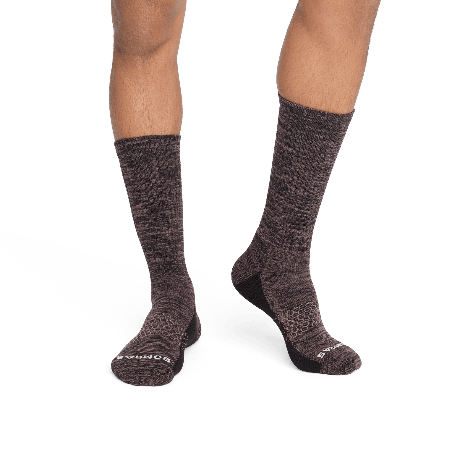 Two Tone Calf Socks - Mineral Black MO1 [7793]