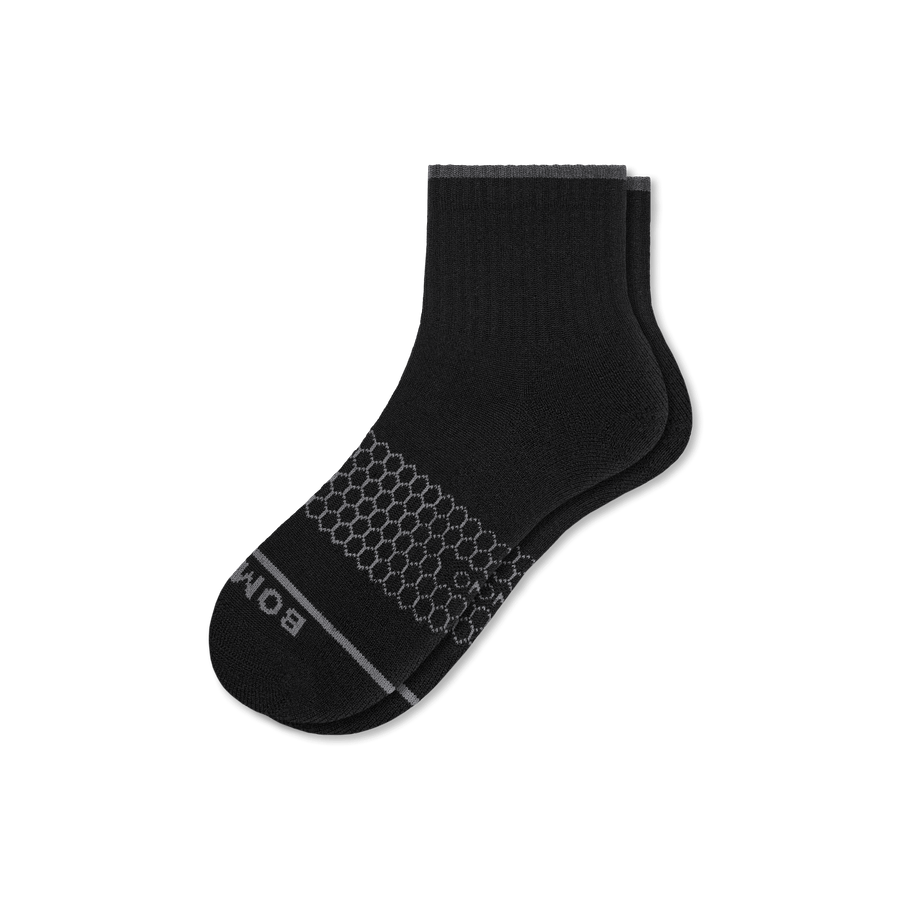 Men's Merino Wool Blend Quarter Socks - Classic Crew Support