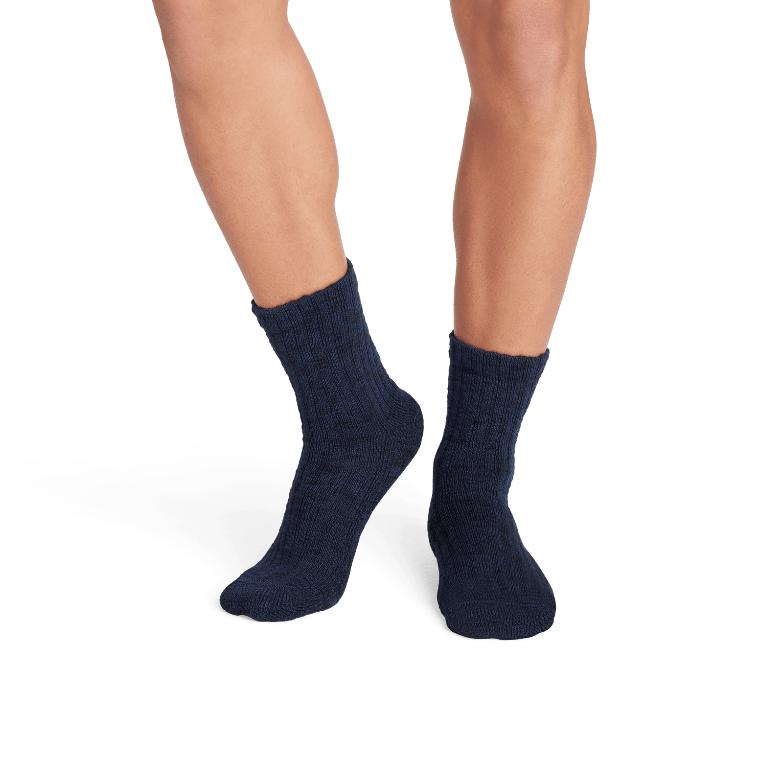 Chunky Ragg Half Calf Socks - Black Navy MO1 [7811]