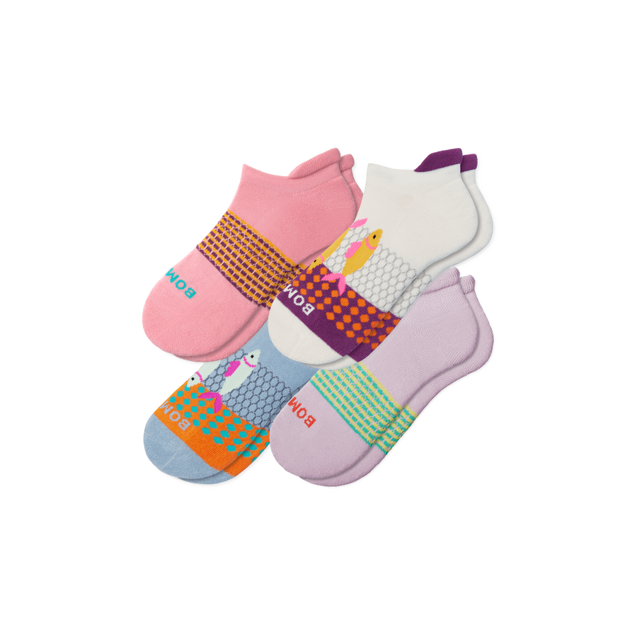 Women's Aquatic Ankle Sock 4-Pack - Classic Low Cut Pair