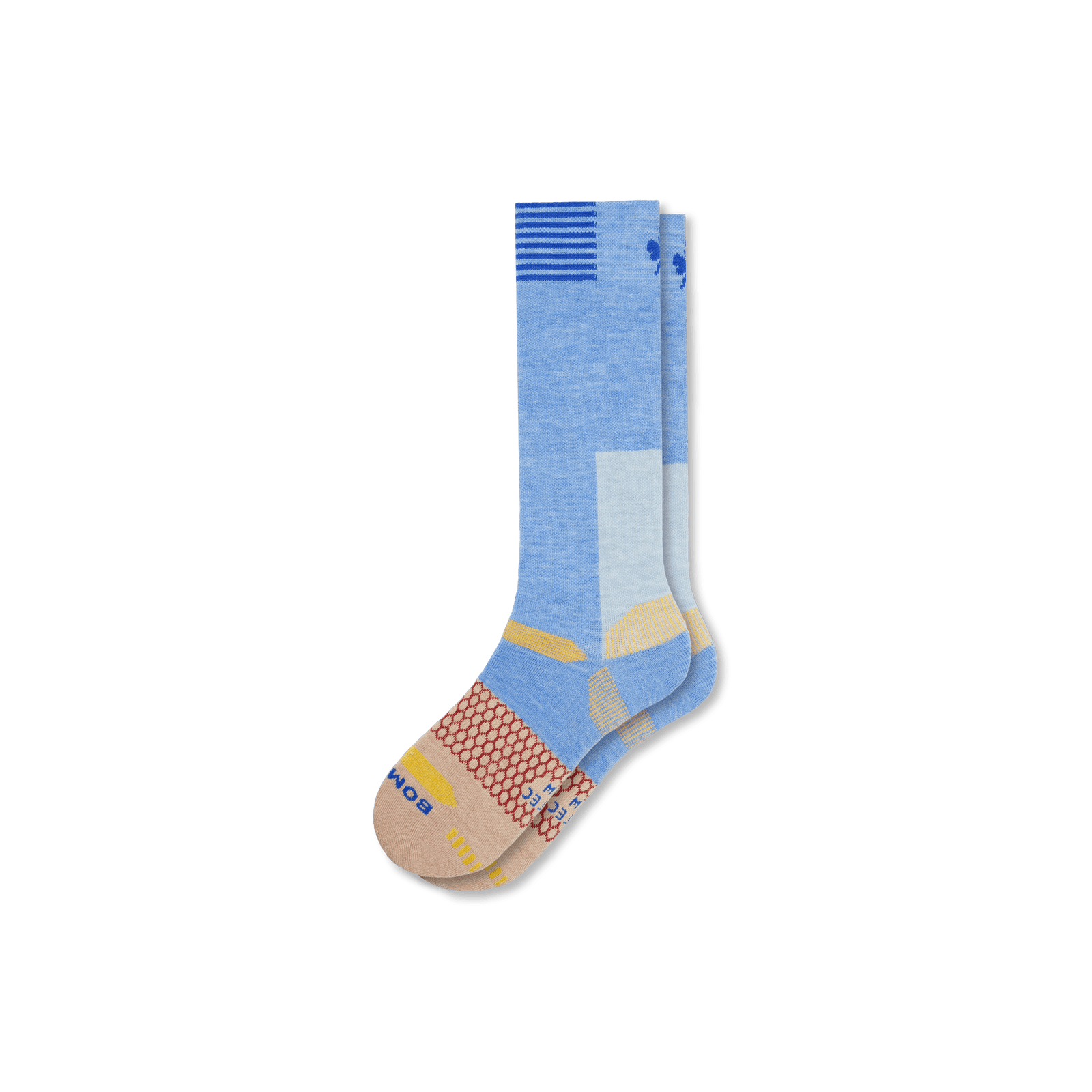 Full-Cushion Merino Wool Ski & Snowboard Socks Blue Crush L [8083]