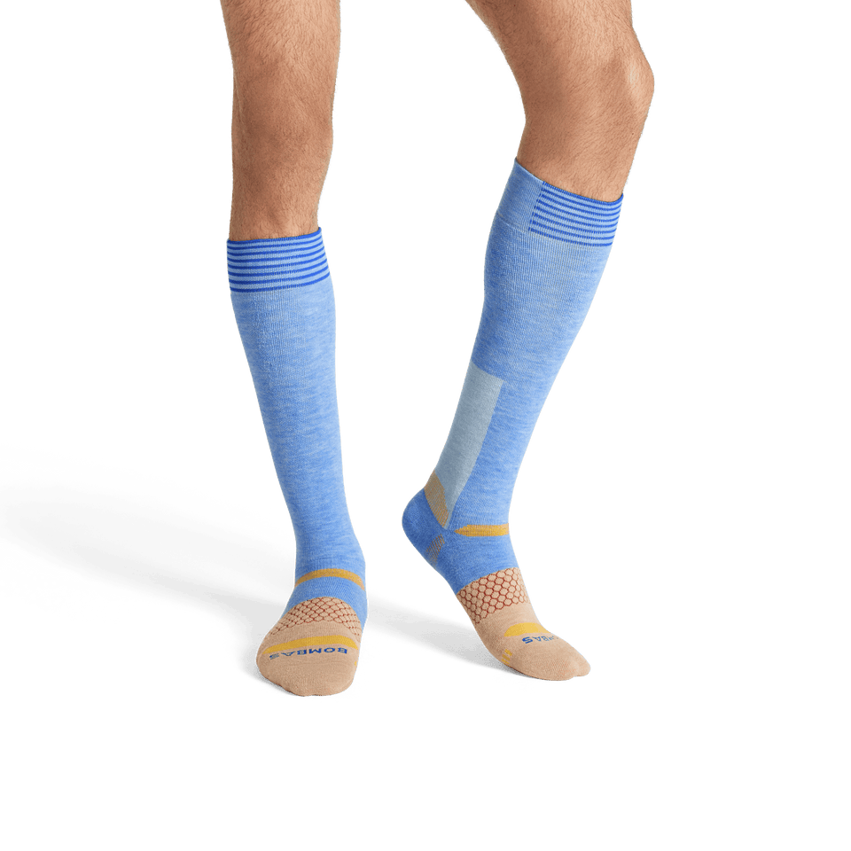 Full-Cushion Merino Wool Ski & Snowboard Socks Blue Crush MO1 [8083]