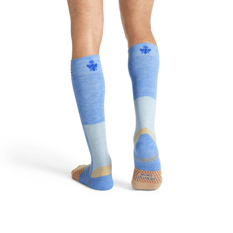 Full-Cushion Merino Wool Ski & Snowboard Socks Blue Crush MO2 [8083]