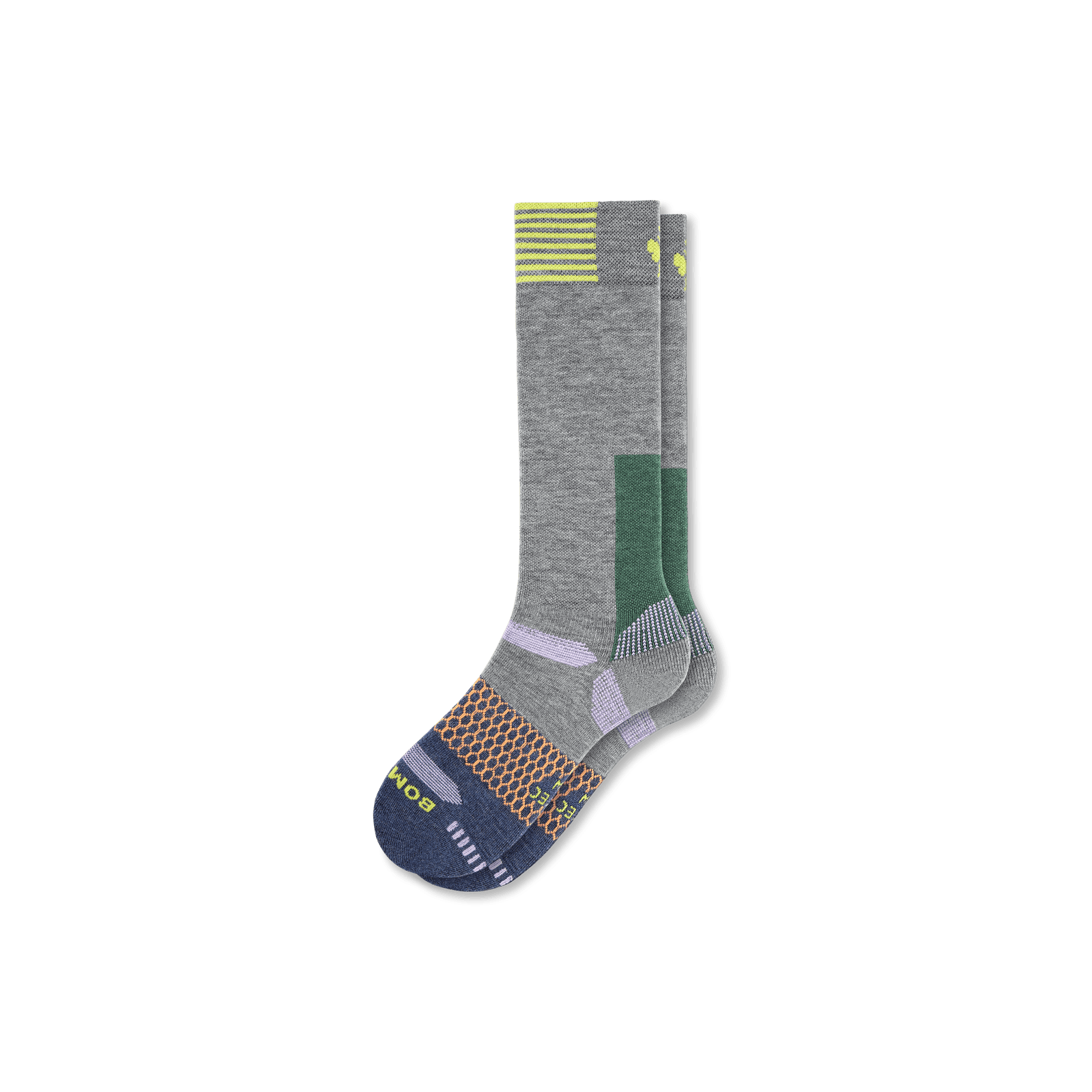 Full-Cushion Merino Wool Ski & Snowboard Socks Medium Grey L [8083]