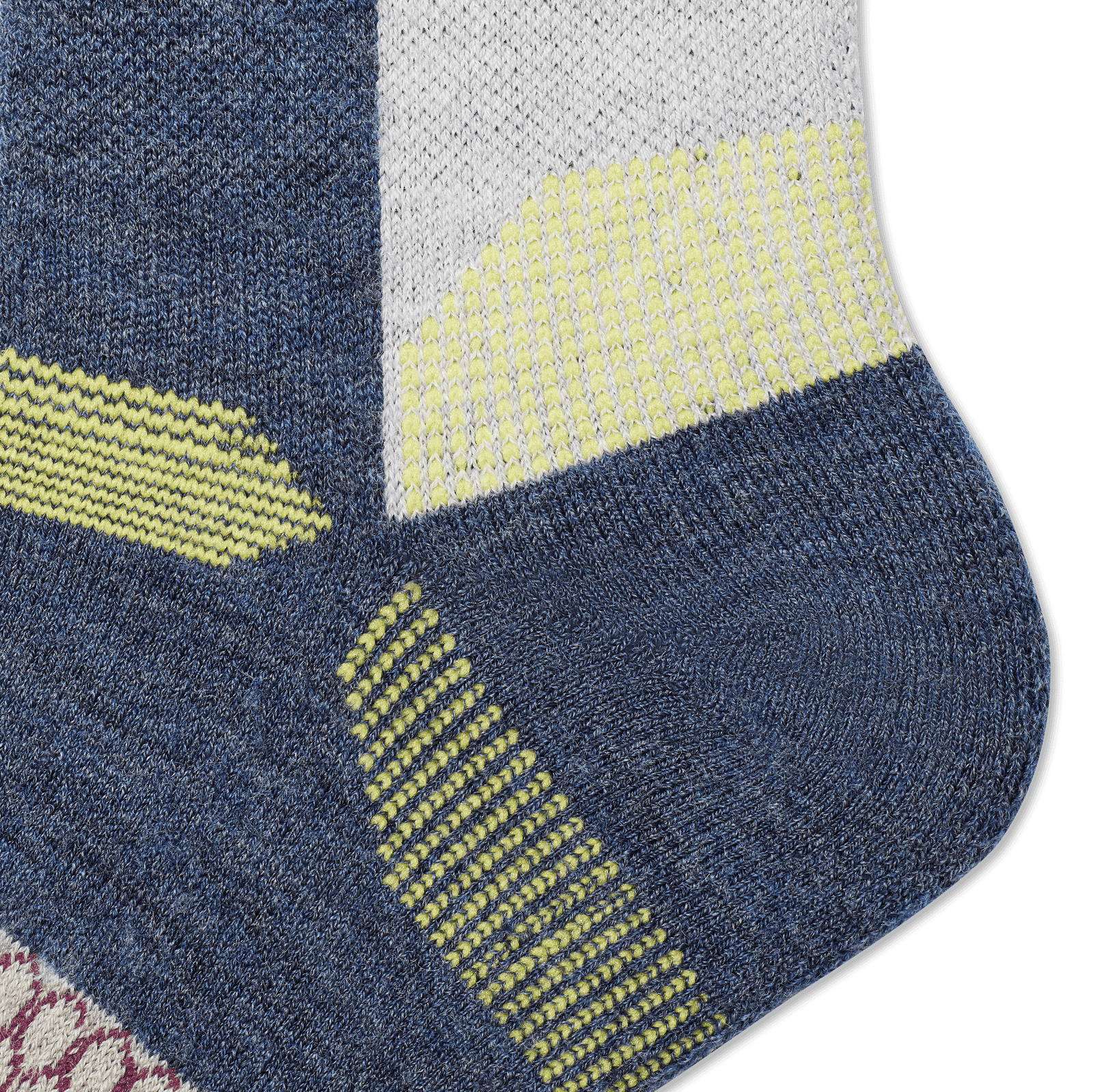 Full-Cushion Merino Wool Ski & Snowboard Socks Varsity Navy Detail [8083]