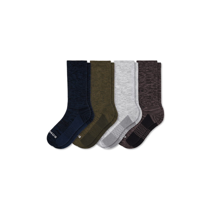 Men’s Two Tone Calf Sock 4-Pack - Cushion Crew Move