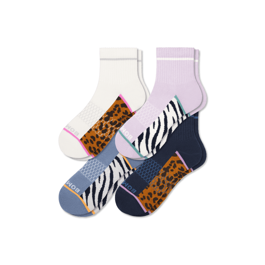 Women's Wild Wear Quarter Sock 4-Pack - Steady Studio Comfort