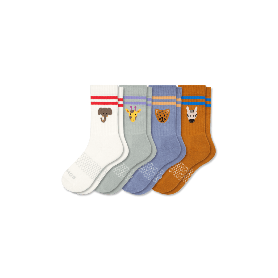 Youth Safari Stripe Calf Sock 4-Pack - Outdoor Home Rotation